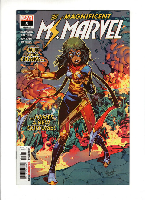 First appearance of Ms. Marvel's New Costume
