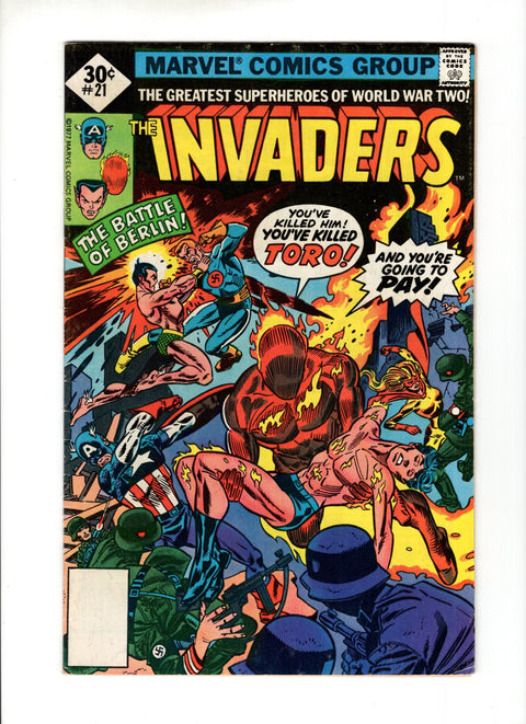 The Invaders, Vol. 1 #21A Marvel Comics 1977