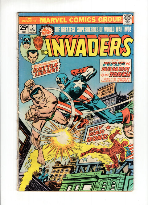The Invaders, Vol. 1 #3A First appearance of U-Man Marvel Comics 1975