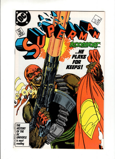 Superman, Vol. 2 #4A First appearance of Bloodsport DC Comics 1987