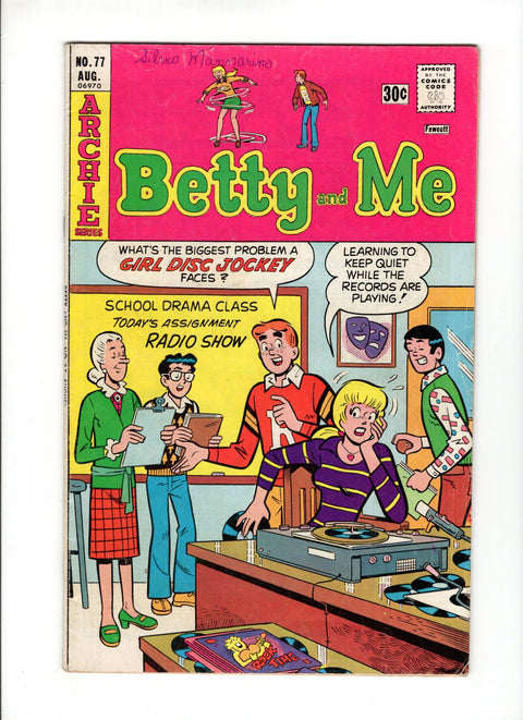 Betty and Me #77 (1976) Archie Comic Publications 1976