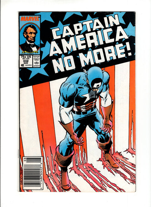 Captain America, Vol. 1 #332B (1987) Newsstand Edition Newsstand Edition Marvel Comics 1987