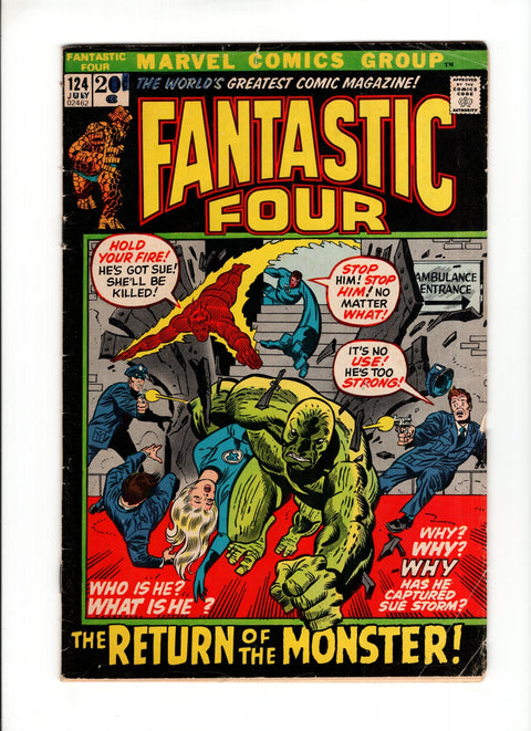 Fantastic Four, Vol. 1 #124A (1972) Marvel Comics 1972