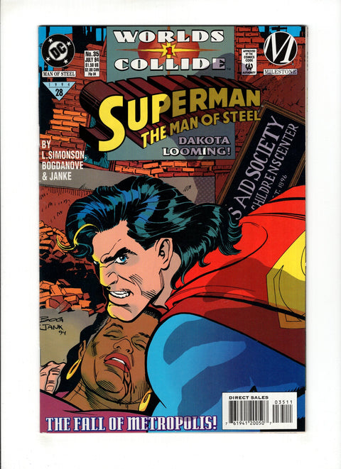 Superman: The Man of Steel #35A (1994) World's Collide World's Collide DC Comics 1994