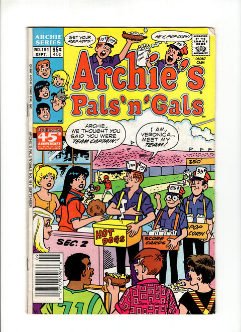 Archie's Pals 'n' Gals #191 (1987) Archie Comic Publications 1987