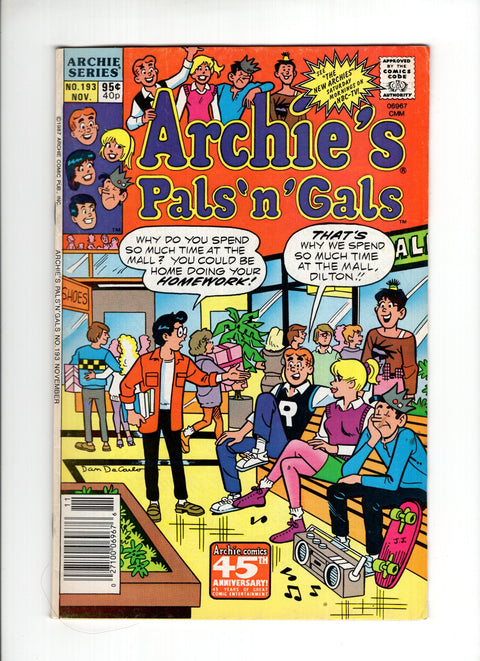 Archie's Pals 'n' Gals #193 (1987) Archie Comic Publications 1987