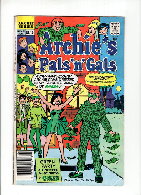 Archie's Pals 'n' Gals #206 (1989)   Archie Comic Publications 1989