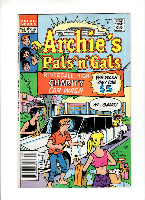 Archie's Pals 'n' Gals #216 (1990) Archie Comic Publications 1990