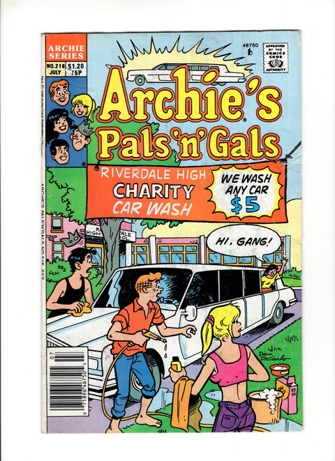 Archie's Pals 'n' Gals #216 (1990)   Archie Comic Publications 1990
