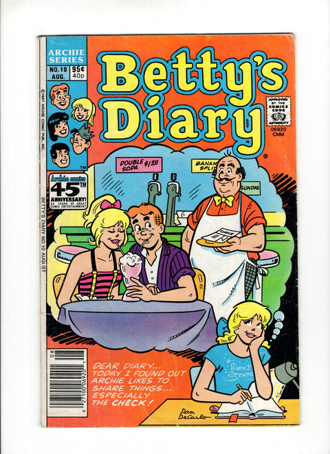 Betty's Diary #10A (1987)   Archie Comic Publications 1987