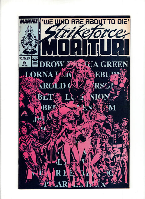 Strikeforce: Morituri #20 (1988) Marvel Comics 1988