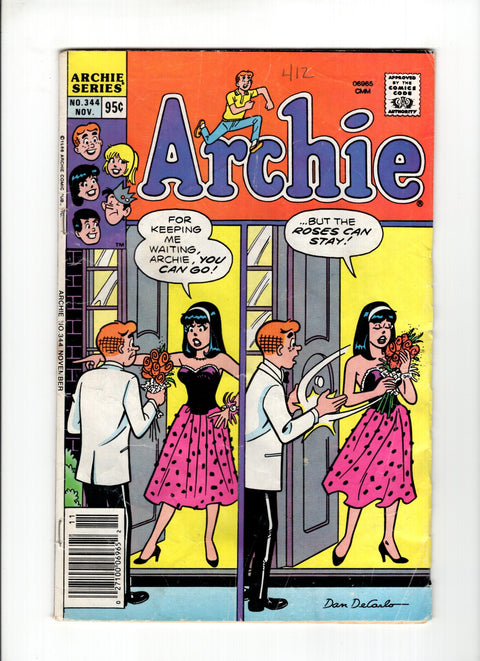 Archie, Vol. 1 #344A (1986) Archie Comic Publications 1986