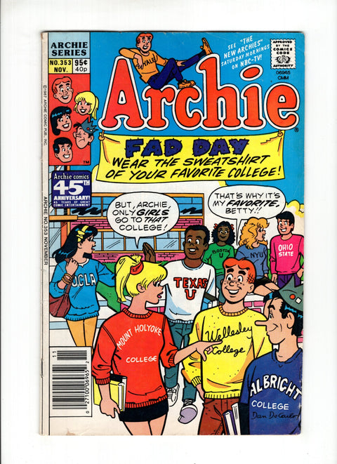 Archie, Vol. 1 #353B (1987) CPV Archie Comic Publications 1987