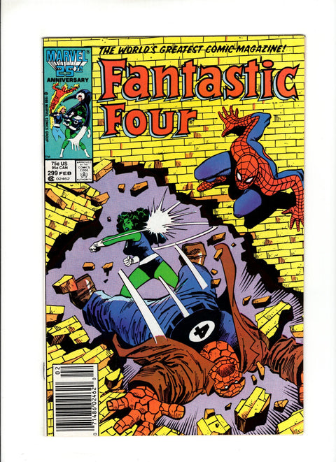 Fantastic Four, Vol. 1 #299B (1987) Newsstand Marvel Comics 1987