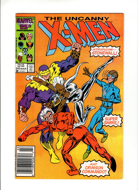 Uncanny X-Men, Vol. 1 #215B (1987) Newsstand Marvel Comics 1987