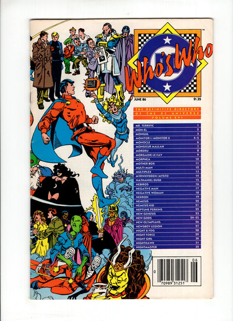 Who's Who: The Definitive Directory of the DC Universe #16B (1986) Newsstand DC Comics 1986