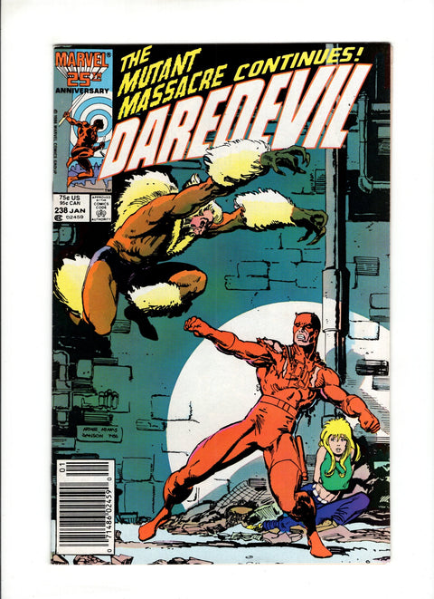 Daredevil, Vol. 1 #238B (1986) Newsstand  Marvel Comics 1986