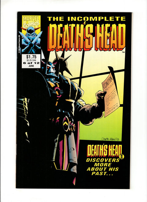 The Incomplete Death's Head #6 (1993) Marvel Comics 1993