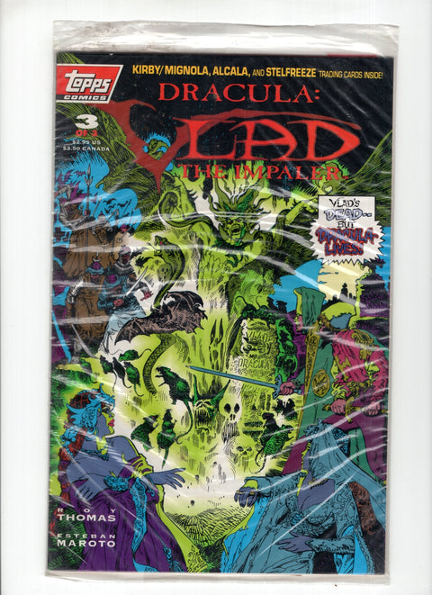Dracula: Vlad the Impaler #3B (1993) Polybagged with Trading Card(s) Polybagged with Trading Card(s) Topps Comics 1993