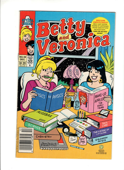 Betty & Veronica, Vol. 1 #58B (1992) Newsstand  Archie Comic Publications 1992