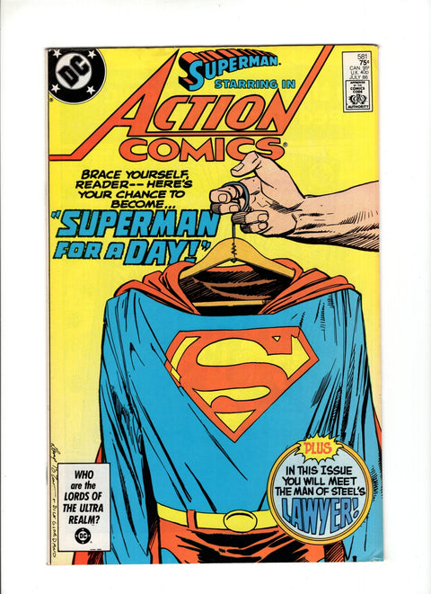 Action Comics, Vol. 1 #581A (1986) DC Comics 1986 Buy & Sell Comics Online Comic Shop Toronto Canada