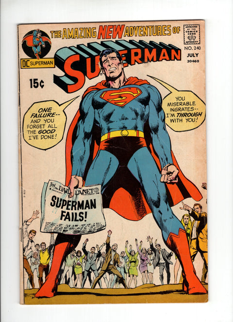 Superman, Vol. 1 #240 (1971) Neal Adams Cover Neal Adams Cover Buy & Sell Comics Online Comic Shop Toronto Canada