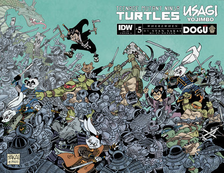 Teenage Mutant Ninja Turtles / Usagi Yojimbo: WhereWhen 5A Comic Dan Schoening Variant IDW Publishing 2023