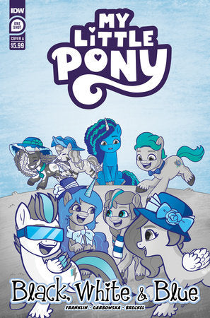 My Little Pony: Black, White & Blue 1A Comic Adi Granov Homage Variant IDW Publishing 2023