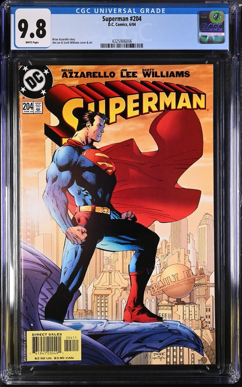 Superman, Vol. 2 #204 (CGC 9.8) (2004) Jim Lee Cover Jim Lee Cover DC Comics 2004