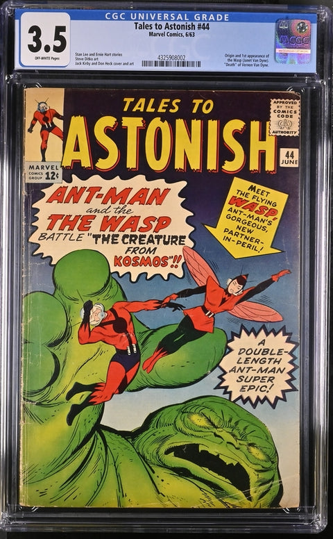 Tales to Astonish, Vol. 1 #44A (CGC 3.5) (1963) 1st Wasp 1st Wasp Marvel Comics 1963
