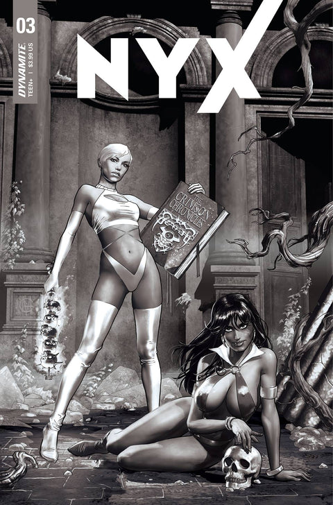 Nyx (Dynamite) #3E 10 Copy Incentive Matteoni B&w
