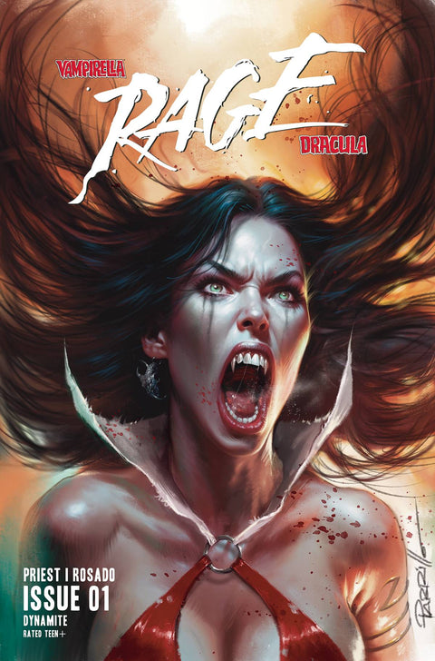 Vampirella / Dracula: Rage 1V Comic Lucio Parrillo Foil Variant Dynamite Entertainment 2023