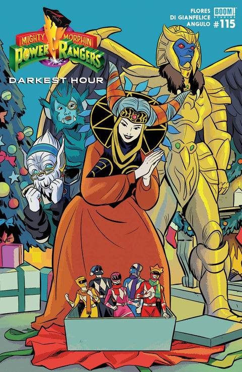 Mighty Morphin Power Rangers, Vol. 2 (Boom! Studios) 115E Comic Natacha Bustos FOC Christmas Variant Boom! Studios 2023