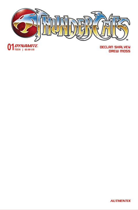 Thundercats (Dynamite Entertainment) 1J Comic Blank Cover Variant Dynamite Entertainment 2024