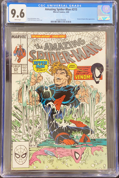 Amazing Spider-Man, Vol. 1 #315 (CGC 9.6) (1989) Todd McFarlane Sandman