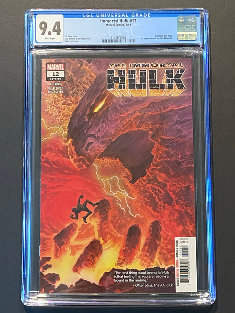 The Immortal Hulk #12 (CGC 9.4) (2019) 1st One Below All