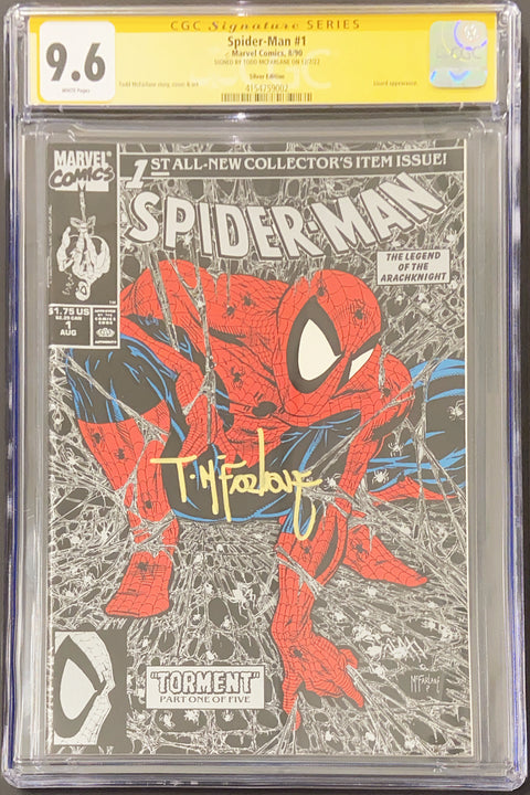 Spider-Man, Vol. 1 #1 (CGC SS 9.6) (1990) Signed McFarlane Silver Cover