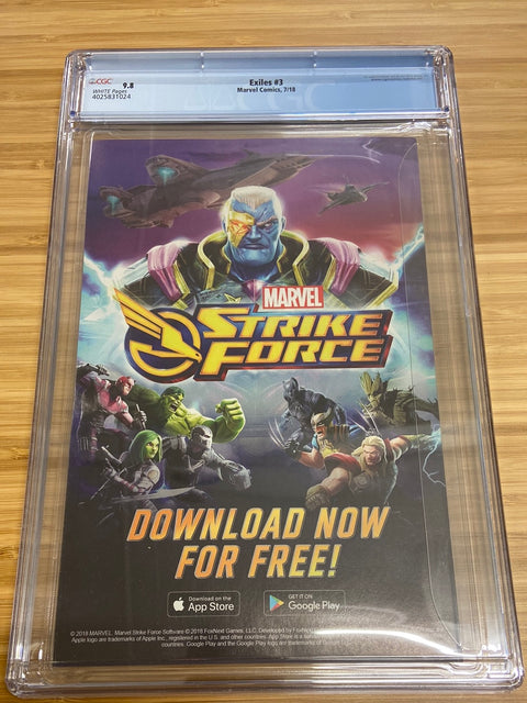 Exiles, Vol. 3 #3 (CGC 9.8) (2018) 1st Peggy Carter as Captain America