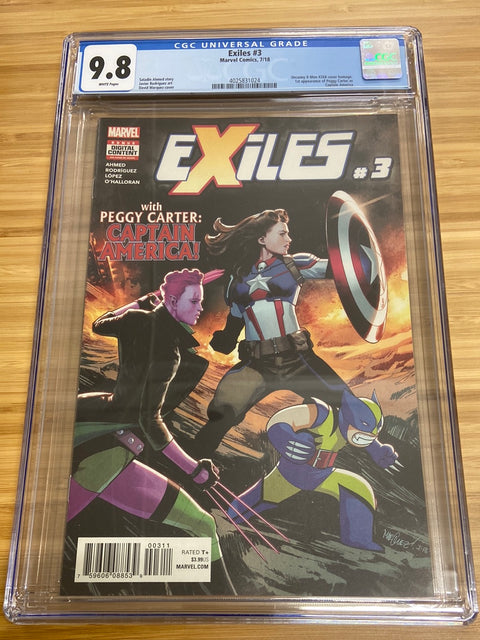 Exiles, Vol. 3 #3 (CGC 9.8) (2018) 1st Peggy Carter as Captain America