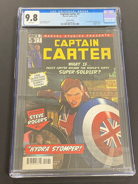 Captain Carter #1 (CGC 9.8) 1st Captain Carter 1:25 Animation Variant