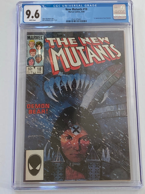 New Mutants, Vol. 1 #18 (CGC 9.6) (1984) 1st Demon Bear