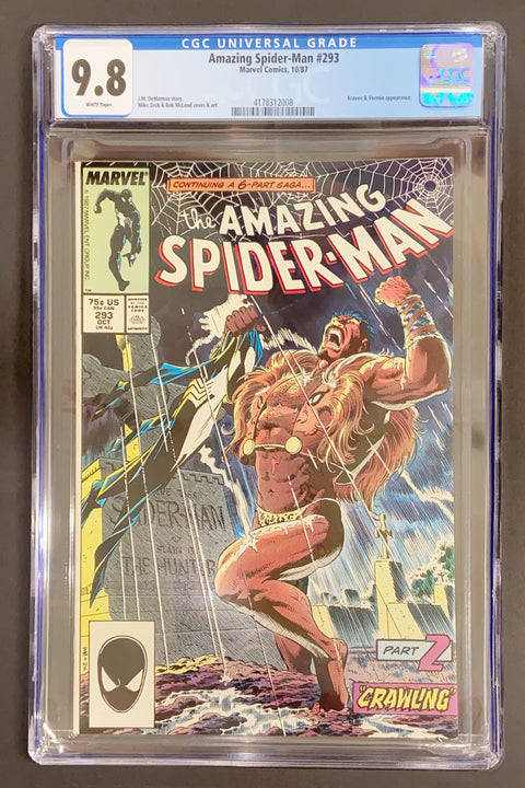 The Amazing Spider-Man, Vol. 1 #293 (CGC 9.8) (1987) Kraven's Last Hunt