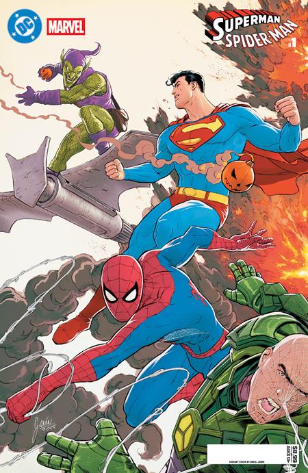 DC MARVEL SUPERMAN SPIDER-MAN #1 (ONE SHOT) CVR J MIKEL JANIN SUPERMAN & SPIDER-MAN VS LEX LUTHOR & GREEN GOBLIN CARD STOCK VAR DC Comics Various Various Mikel Janin PREORDER