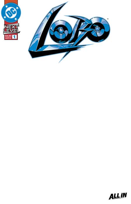 LOBO #1 CVR F BLANK CARD STOCK VAR DC Comics Skottie Young Jorge Corona Blank PREORDER