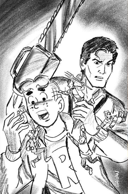 ARCHIE X ARMY OF DARKNESS #2 CVR I INC 1:15 BILL GALVAN PENCILS VIRGIN VAR DYNAMITE Entertainment Erik Burnham Bill Galvan Bill Galvan PREORDER