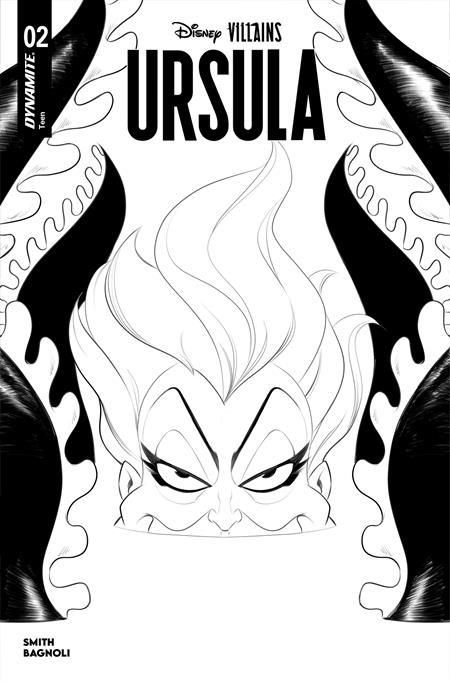 DISNEY VILLAINS URSULA #2 CVR G INC 1:10 ROBERT QUINN LINE ART VAR DYNAMITE Entertainment Sherri L. Smith Gabriele Bagnoli Robert Quinn PREORDER