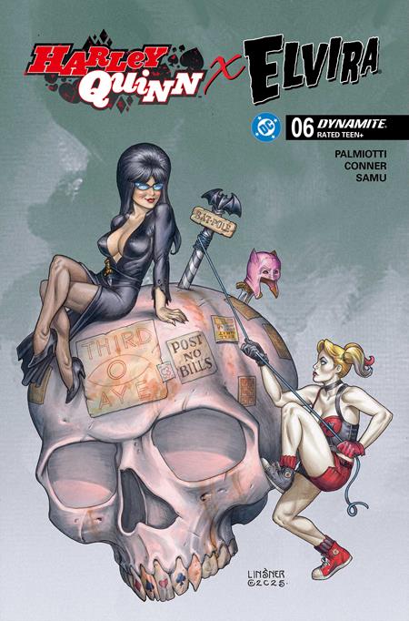 HARLEY QUINN X ELVIRA #6 CVR C JOSEPH MICHAEL LINSNER VAR DYNAMITE Entertainment Amanda Conner, Jimmy Palmiotti Juan Samu, Amanda Conner Joseph Michael Linsner PREORDER