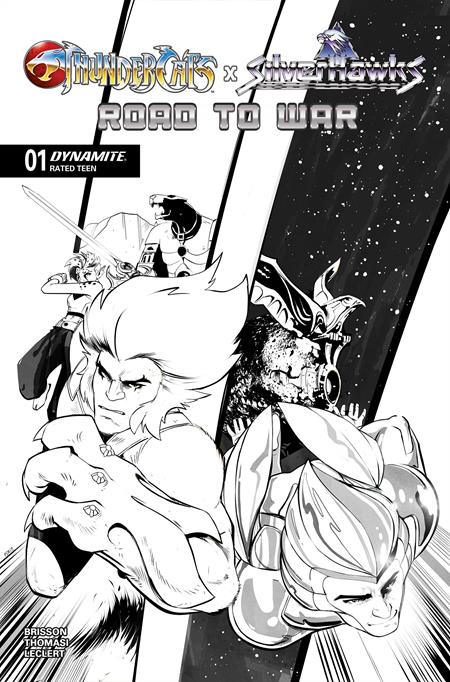 THUNDERCATS X SILVERHAWKS ROAD TO WAR (ONE SHOT) CVR H INC 1:10 SEBASTIAN PIRIZ LINE ART VAR DYNAMITE Entertainment Ed Brisson Elton Thomasi, Alice Leclert Sebastian Piriz PREORDER