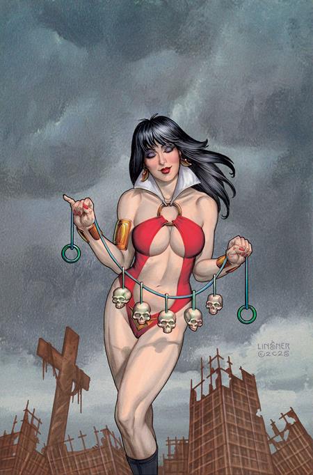 VAMPIRELLA ARMAGEDDON #9 CVR G INC 1:10 JOSEPH MICHAEL LINSNER VIRGIN VAR DYNAMITE Entertainment Tom Sniegoski Edu Menna Joseph Michael Linsner PREORDER