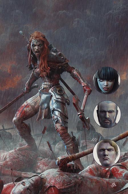 GIANT SIZED SAVAGE TALES (ONE SHOT) CVR K INC 1:15 BJORN BARENDS RED SONJA VIRGIN VAR DYNAMITE Entertainment David Avallone Mariano Benitez-Chapo, Pasquale Qualano, Sebastian Piriz Bjorn Barends PREORDER